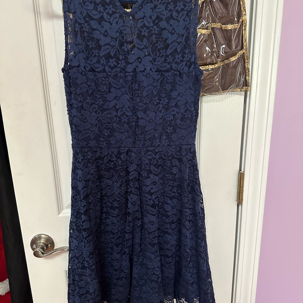 Blue sleeveless dress